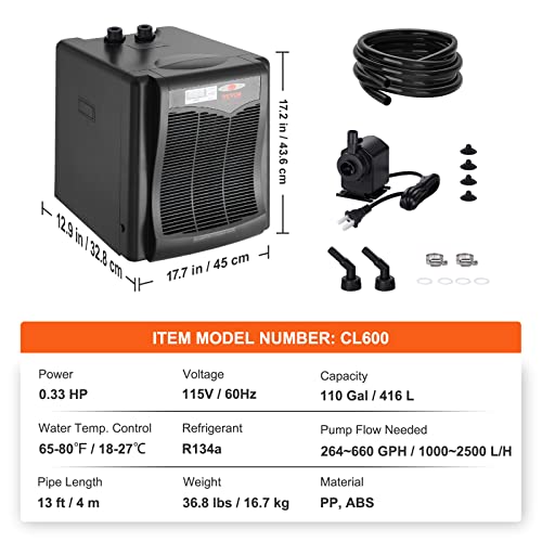 VEVOR Vivarium in 1/3 HP - Standard, Black