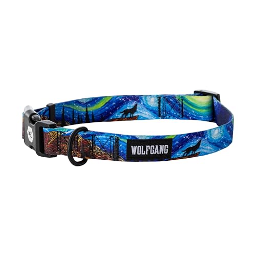 Wolfgang Man & Beast Animal Collar in Small (5/8 Inch x 8-12 Inch), StarryWolf Print