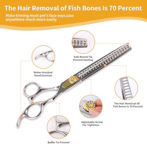 hyzrqwyw Scissors in 4 pieces - Professional Kit, Silver