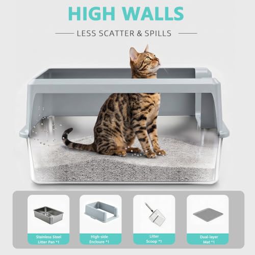 WoofiGo Litter Box in XL Extra Large, 22- Gray (Pack of 1)