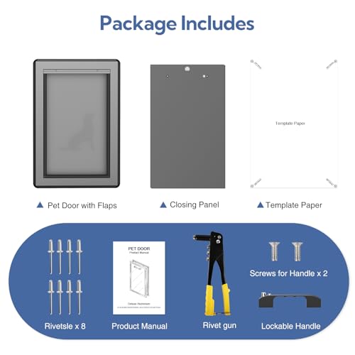 Parab House Pet Door in Dark Black