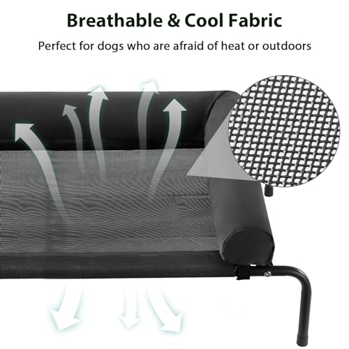 RRPETHOME Pet Bed Mat in 43.0"L x 31.0"W x 8.0"Th, Black