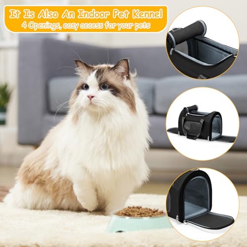 WEPLAN Animal Carrier in 17.9"L x 11.8"W x 12.9"H, Black