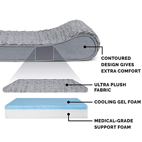 Furhaven Pet Bed Mat in Large, Ultra Plush (Gray)