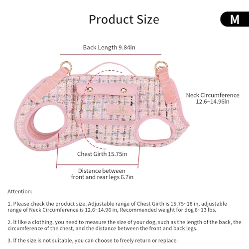 wakytu Animal Harness in Medium(8-13 LBS), 2.0 Pink