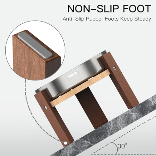 Feedoo Pet Feeder in 4'' Height Stand, 4" Height 1Cup Slow Feeder