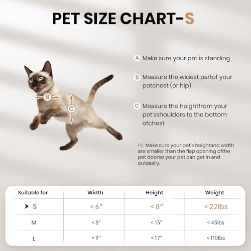 VOSOIR Pet Door in Small, Silver