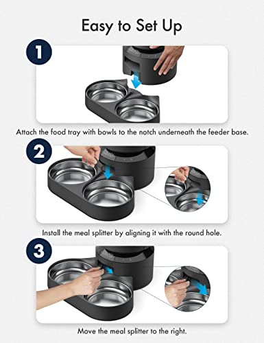 PETLIBRO Pet Feeder in Dual Tray, Black