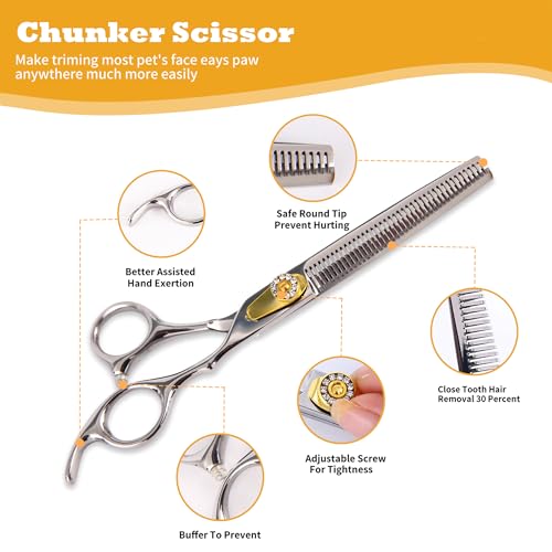 hyzrqwyw Scissors in 4 pieces - Professional Kit, Silver