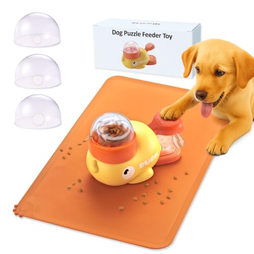 Star&Mi Pet Feeder in Duck-Yellow With Mat