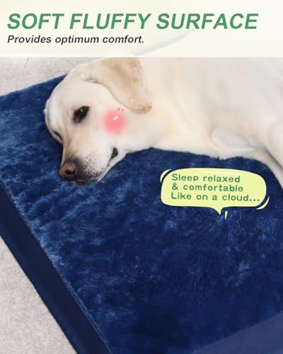 KSIIA Pet Bed Mat in 35.0"L x 22.0"W x 3.0"Th, Blue
