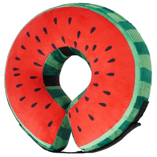 Cneo Animal Recovery Collar Cone in S（neck 4"-7"）, Watermelon