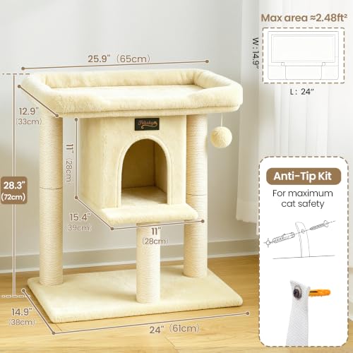 Feliskyn Pet Activity Structure in 28 Inches, Beige