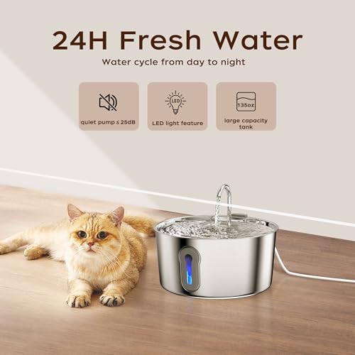 JLVDXN Animal Water Dispenser in 135oz Large Cat Fountain