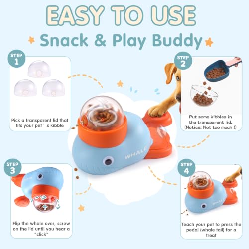 Star&Mi Pet Feeder in Whale-Blue
