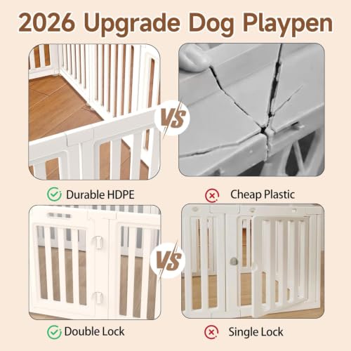 everfront Pet Playpen in 24", White