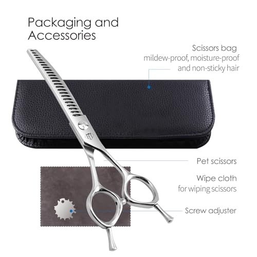 FENICE TOTEM Scissors in 6.5 inch, Curved Chunker