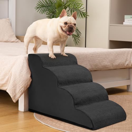 aodisman Animal Stair in Standard 4-Step 17.4"H, Black