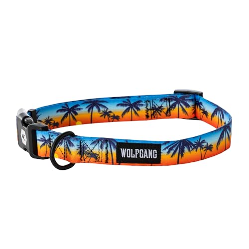 Wolfgang Man & Beast Animal Collar in Small (5/8 Inch x 8-12 Inch), SunsetPalms Print