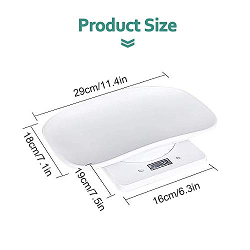 DWSFADA Weigh Scale in 11.42x7.09x1.57 Inch (Pack of 1), 22 lb Scale