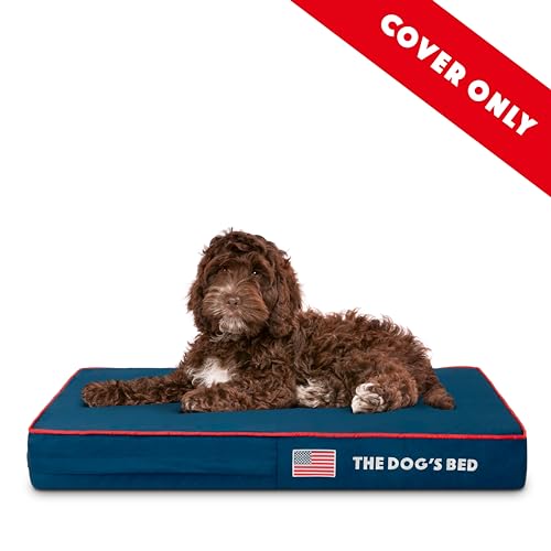 The Dog's Balls Pet Supplies in Small Spare Cover (4" Deep), Blue with Red Trim USA Flag