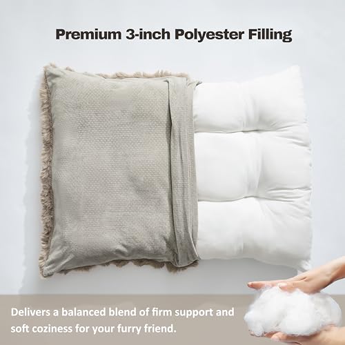 WDCOZY Pet Bed Mat in Medium（29"x21"), Fluffy-Beige