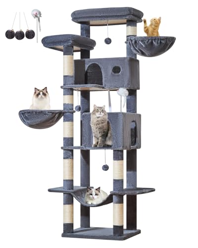 Taoqimiao Pet Activity Structure in 76 inch, Smoky Gray