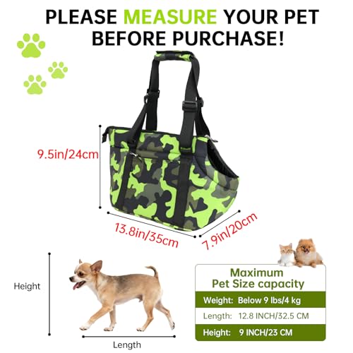DELTAMANN Animal Carrier in 13.8"L x 5.0"W x 9.5"H, Camouflage Green