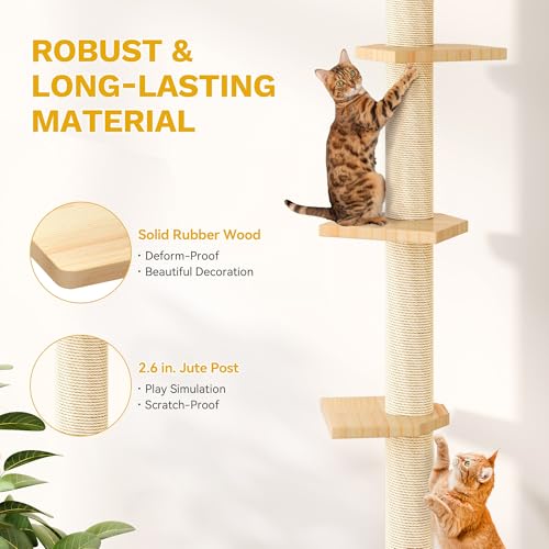 YITAHOME Pet Activity Structure in 21 pieces, Burlywood