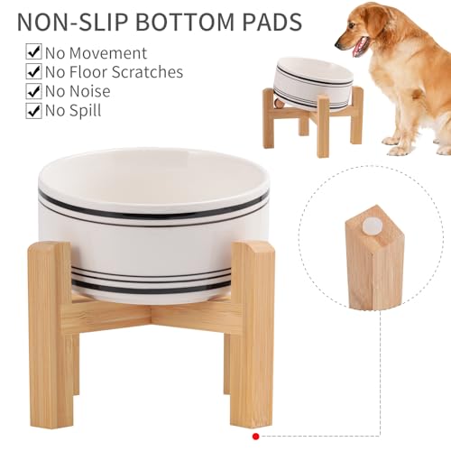 DJJJOOYS Pet Feeder in Slanted Small Dog Bowl, Black Striation