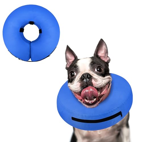 Supet Animal Recovery Collar Cone in S(Neck 7"-9.5"), Solid Blue