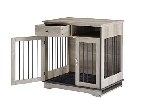 NicBex Animal Cage in 32.3"L x 22.8"W x 33.5"H, Grey