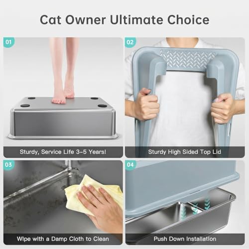 WoofiGo Litter Box in XL Extra Large, 22- Gray (Pack of 1)