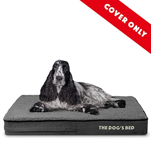 The Dog's Balls Pet Supplies in Medium Spare Cover (4" Deep), Grey Plush