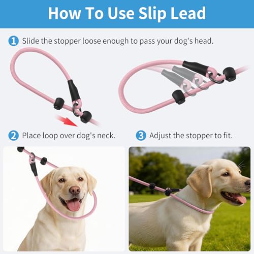 kazazoo Leash in Adjustable (5.5ft to 8.5ft), Gradient Pink