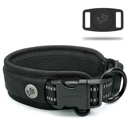 WaggyLife Animal Collar in XS (11.8"-13.8"), Black