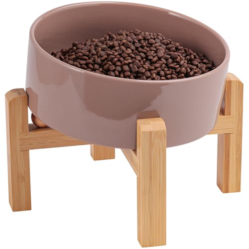 DJJJOOYS Pet Feeder in Slanted Medium & Large Dog Bowl, Khaki