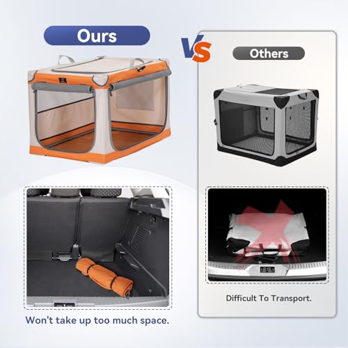 A 4 Pet Animal Cage in 26.0"L x 19.0"W x 18.0"H, Orange+Beige