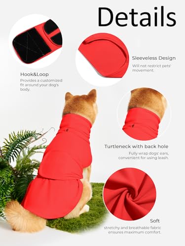 Haloumoning Pet Apparel in X-Small, Red