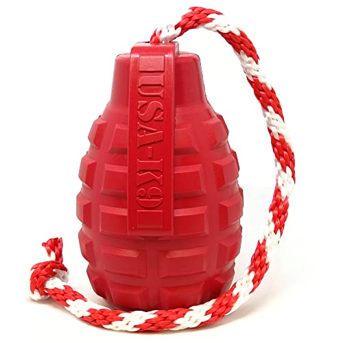 SodaPup Pet Toy in Large, Grenade Red