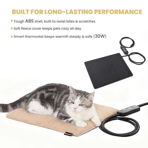 PetTemp Pet Bed Mat in M: 16" x 13", Black