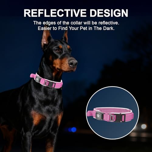 YaoTya Animal Collar in M(15"-18.5"), Pink