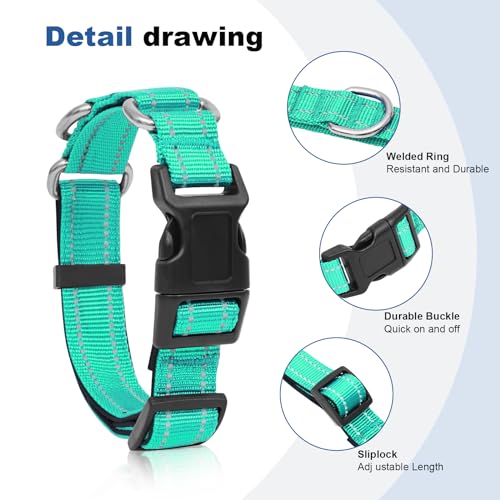 GDLKPS Animal Collar in XS:3/4" Wide for 11.5"-13.5" Neck, Green