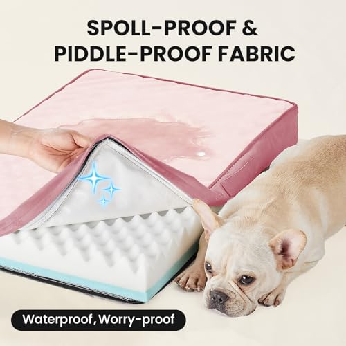 OhGeni Pet Bed Mat in 30" x 20" x 3" (For Sprawling), 02-Pink