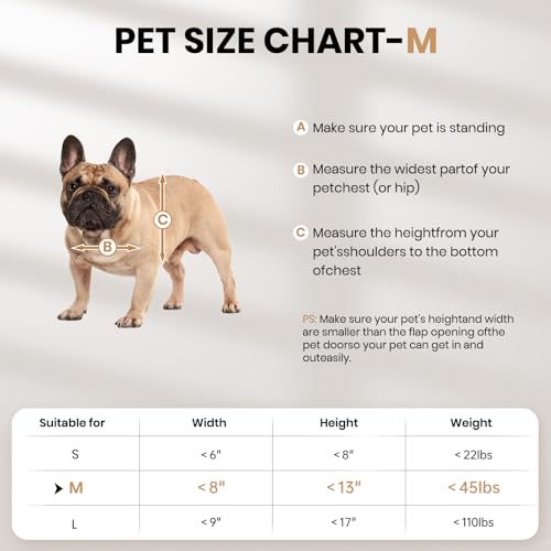 VOSOIR Pet Door in Medium, Silver