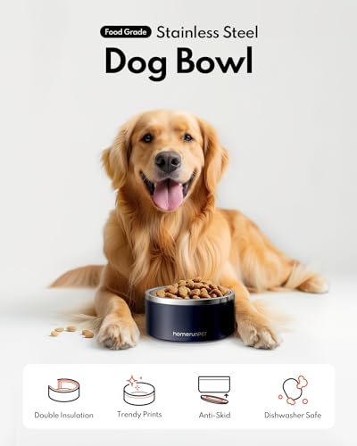 HomeRunPet Pet Feeder in 32oz, Navy