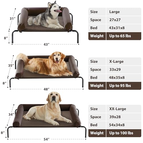 RRPETHOME Pet Bed Mat in 54.0"L x 34.0"W x 8.0"Th, Brown