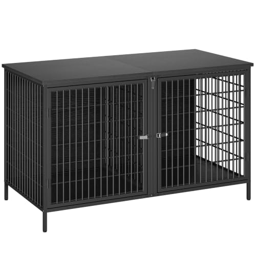 MAHANCRIS Animal Cage in 43.3"L x 21.7"W x 26.4"H, Black