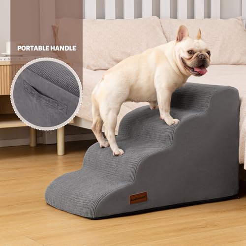aodisman Animal Stair in Standard 4-Step 17.4"H, Grey
