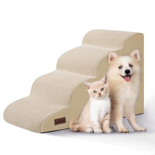 aodisman Animal Stair in Standard 4-Step 17.4"H, Beige